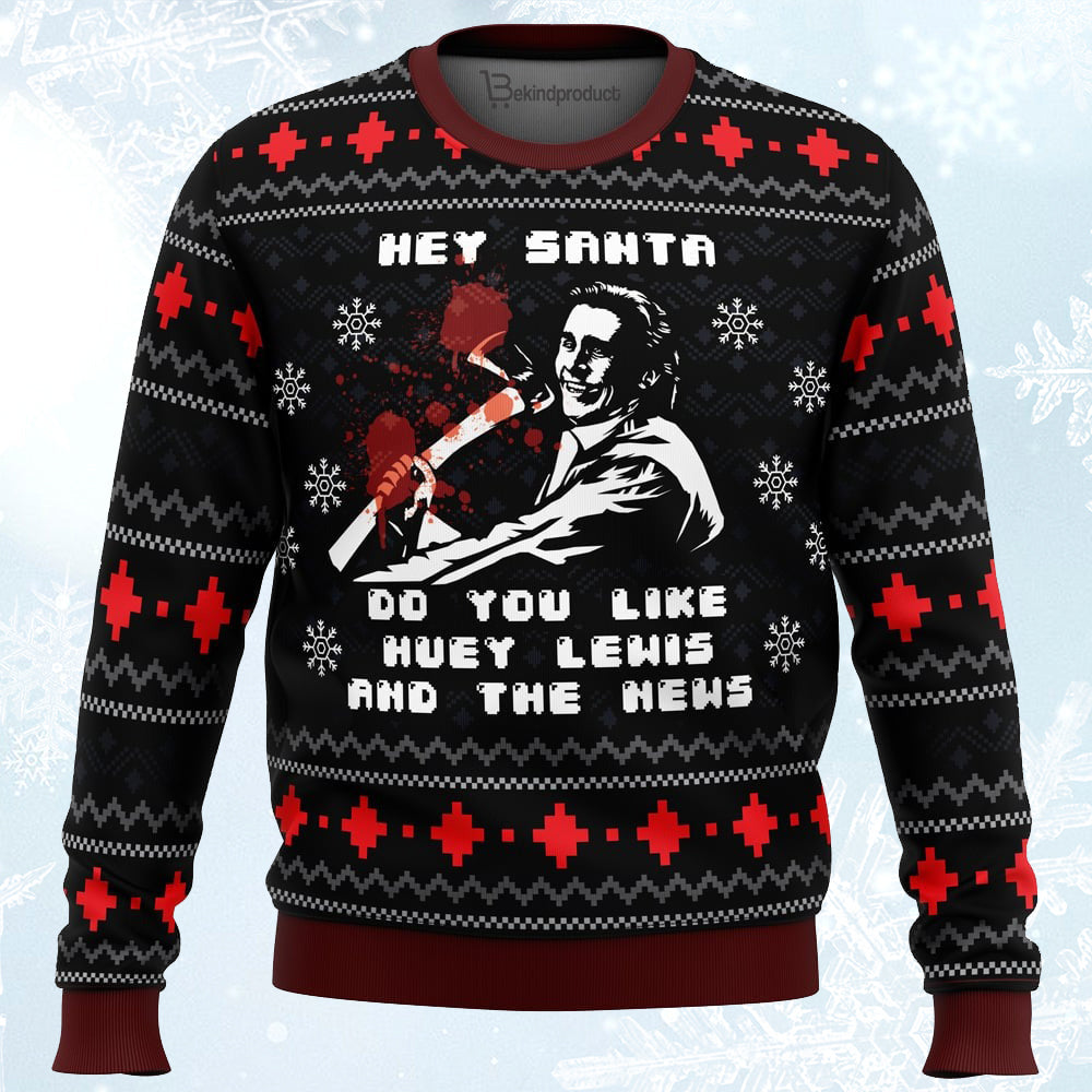 American Santa American Psycho Ugly Christmas Sweater For Men & Women Christmas Gift Sweater PT078 - WeCustomit