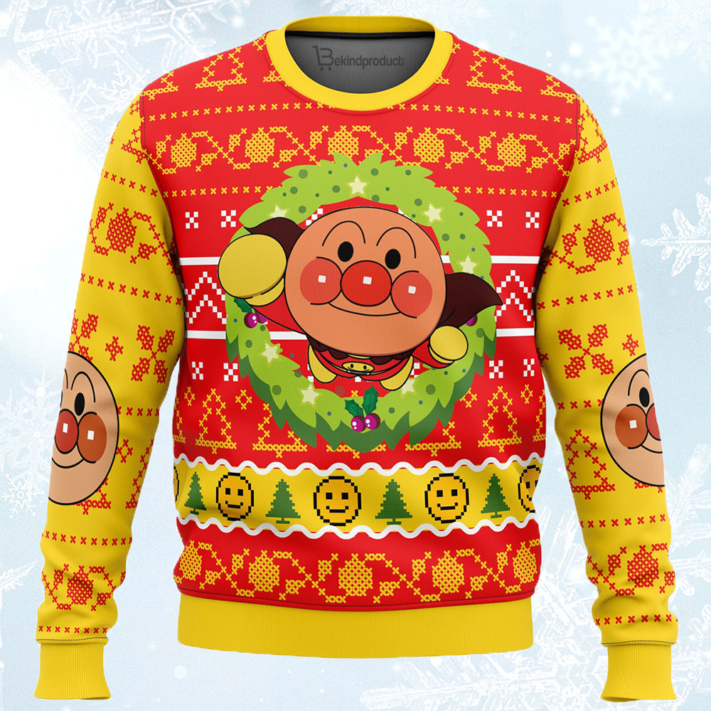Anpanman Ugly Christmas Sweater For Men & Women Christmas Gift Sweater BH520 - WeCustomit