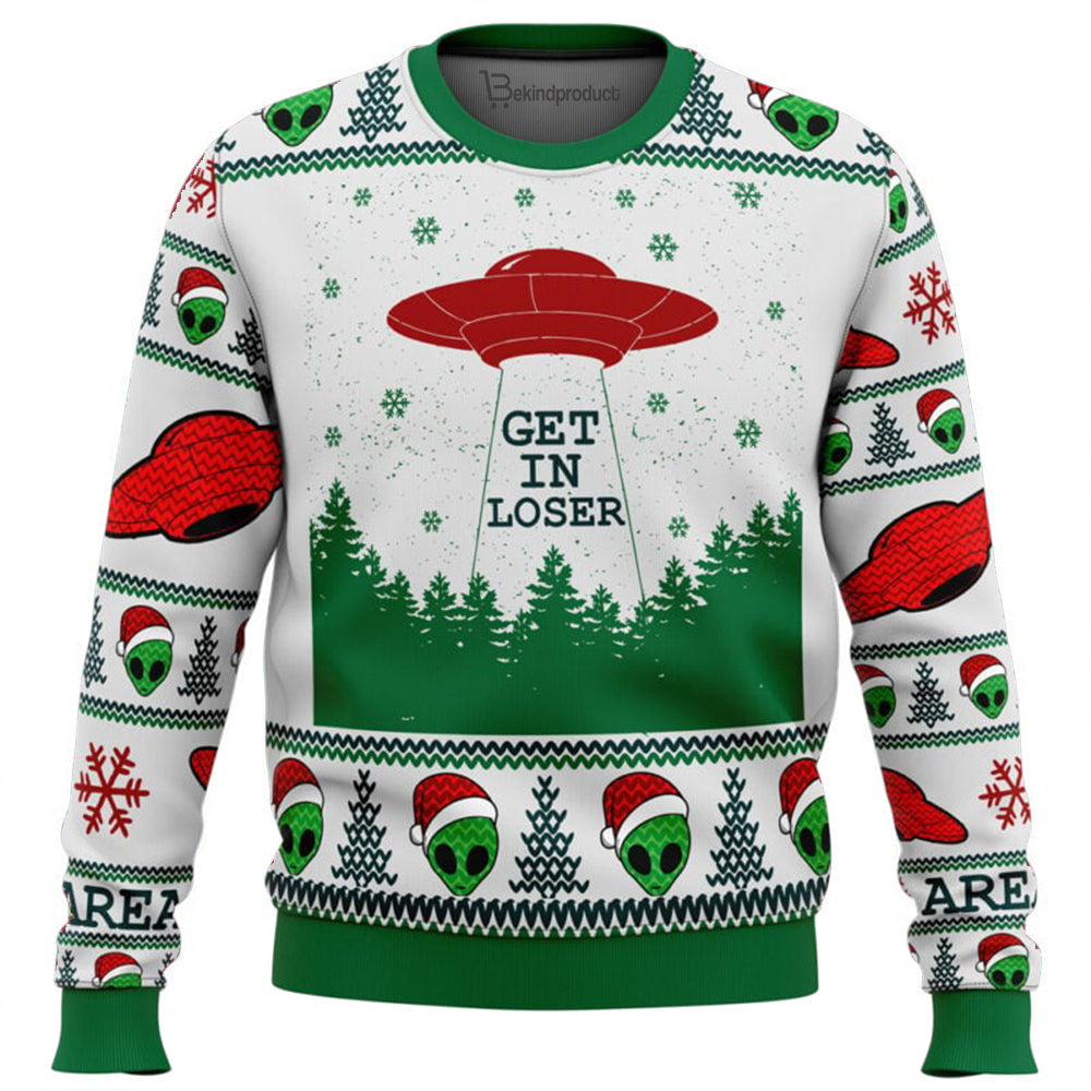 Get in Loser Ugly Christmas Sweater For Men & Women Christmas Gift Sweater BH320 - WeCustomit
