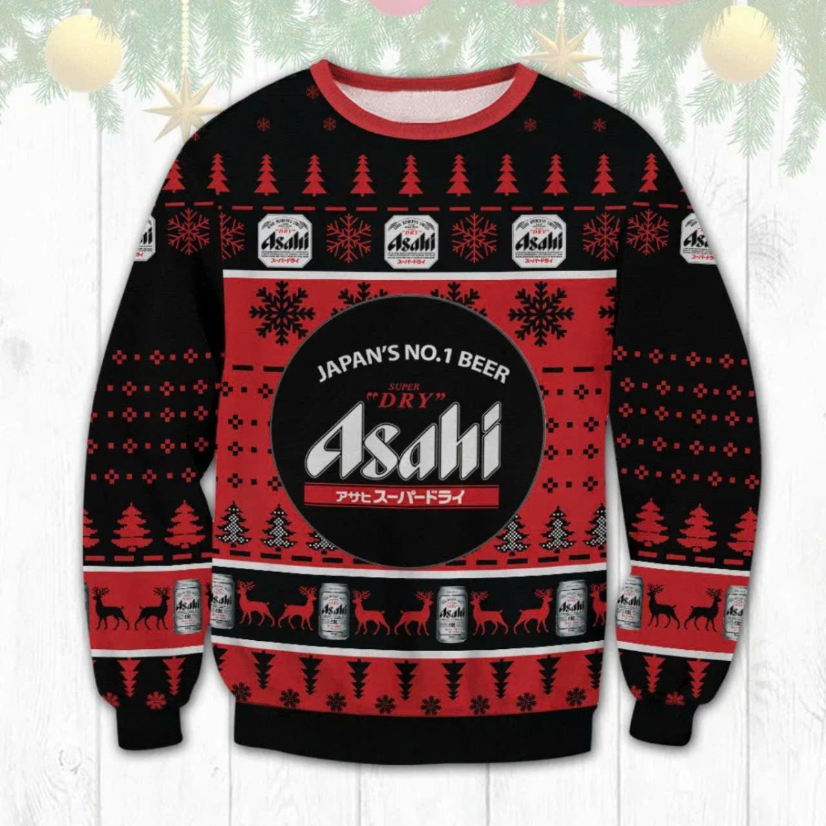Asahi Christmas Ugly Sweater - WeCustomit