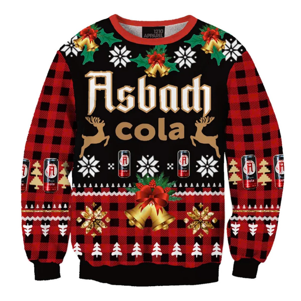 Asbach Cola Christmas Jingle Bells Ugly Sweater - WeCustomit