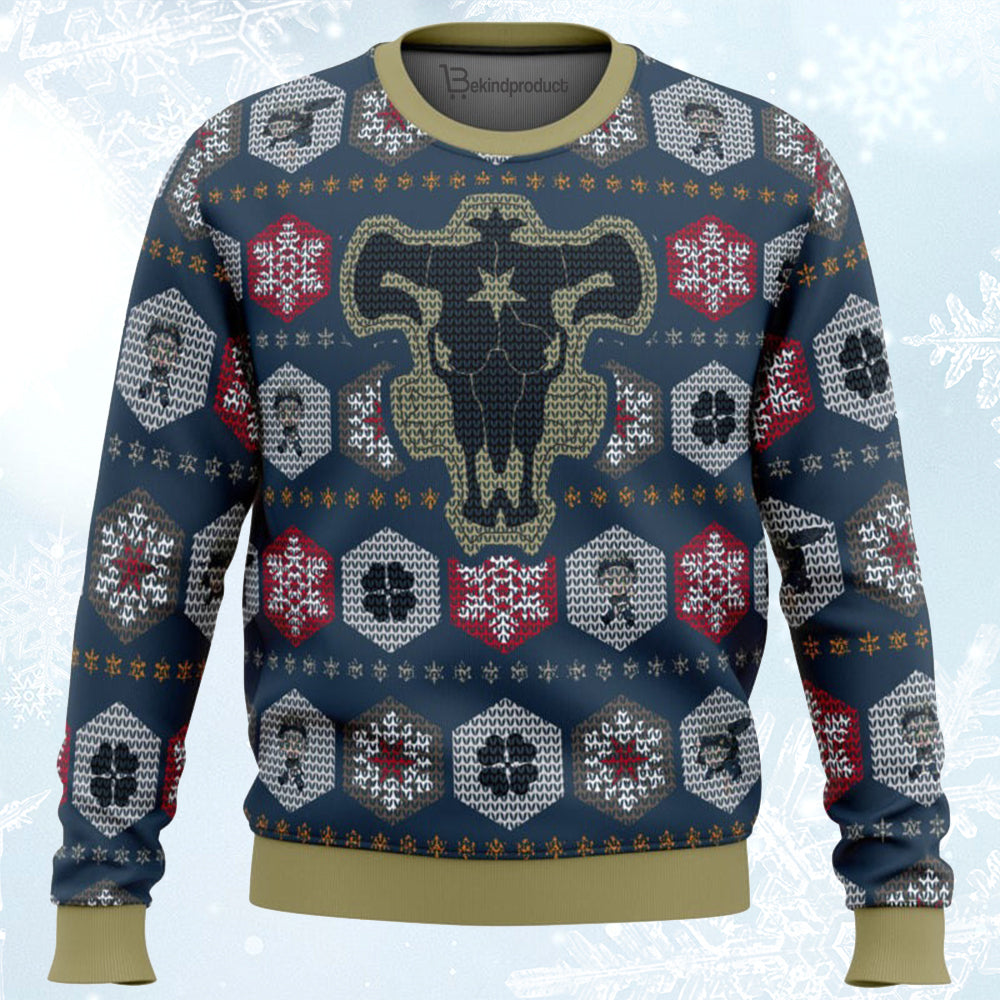 Asta Black Clover Ugly Christmas Sweater For Men & Women Christmas Gift Sweater BH360 - WeCustomit