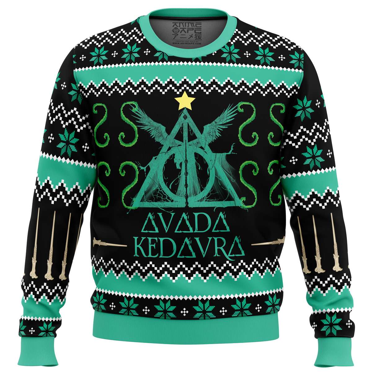 Avada Kedavra Spell Ugly Christmas Sweater For Men & Women Christmas Gift Sweater US4179 - WeCustomit