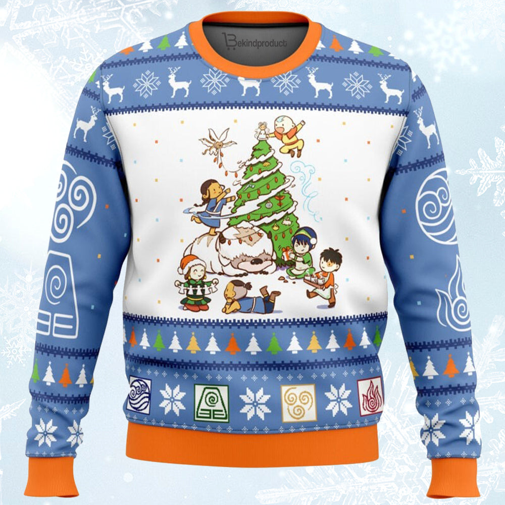 Avatar the Last Airbender Christmas Time Ugly Christmas Sweater For Men & Women Christmas Gift Sweater BH037 - WeCustomit