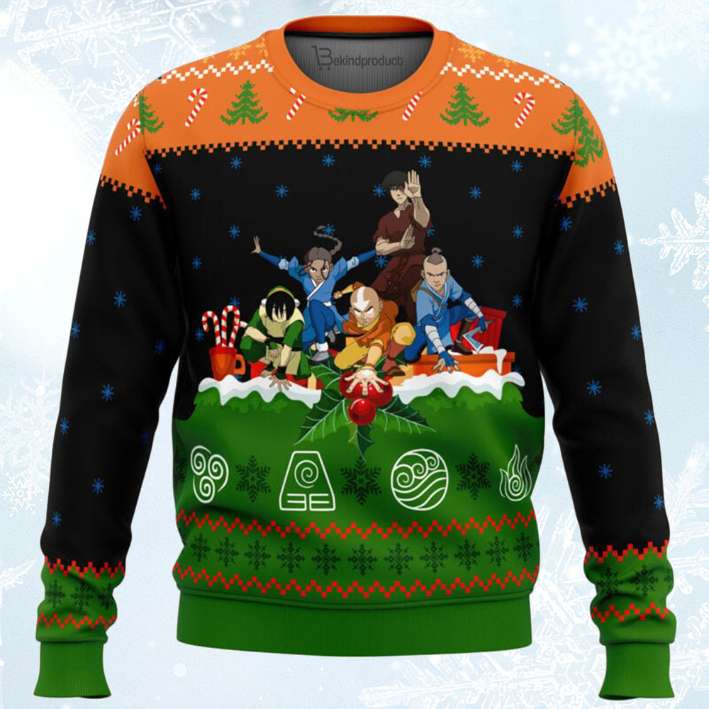 Avatar the Last Airbender On the Chimney Top Ugly Christmas Sweater For Men & Women Christmas Gift Sweater BH279 - WeCustomit