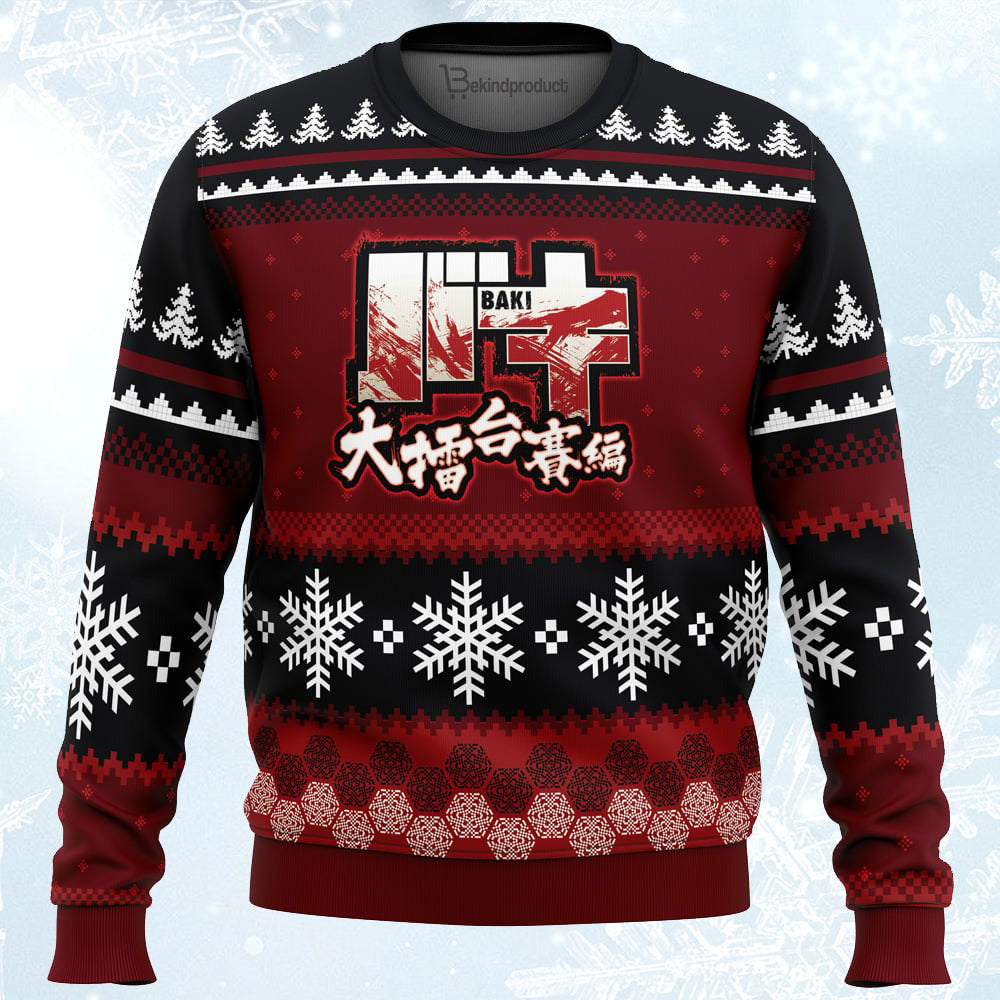 Axe Kick Baki Ugly Christmas Sweater For Men & Women Christmas Gift Sweater PT400 - WeCustomit