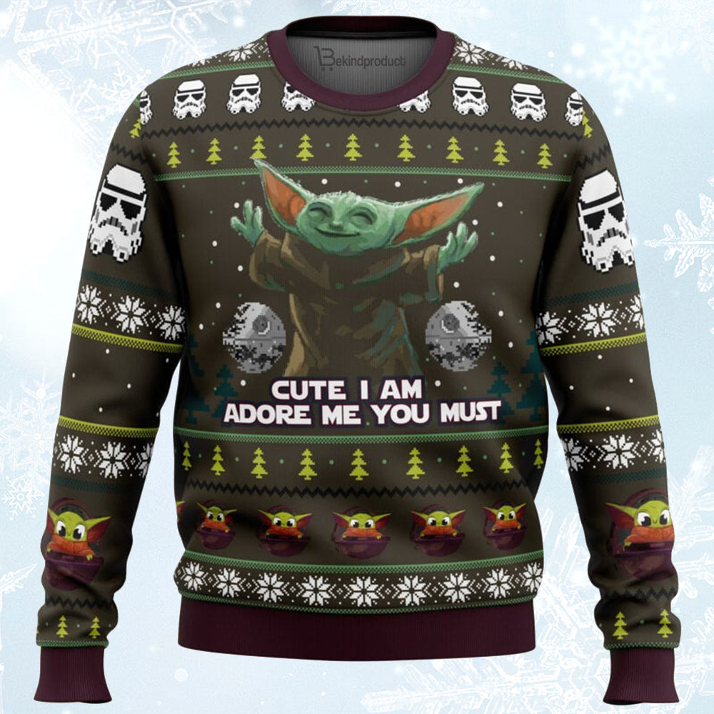 Baby Yoda Cute Mandalorion Ugly Christmas Sweater For Men & Women Christmas Gift Sweater BH358 - WeCustomit