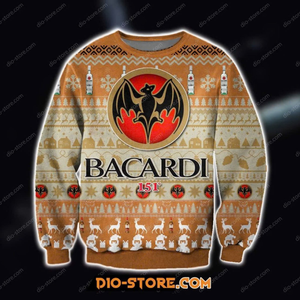 Bacardi Reindeer Christmas Ugly Sweater - WeCustomit