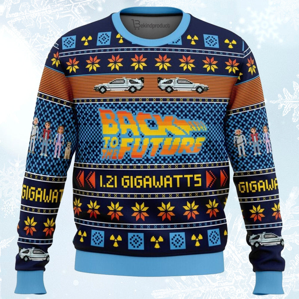 Back To The Future Ugly Christmas Sweater For Men & Women Christmas Gift Sweater BH119 - WeCustomit