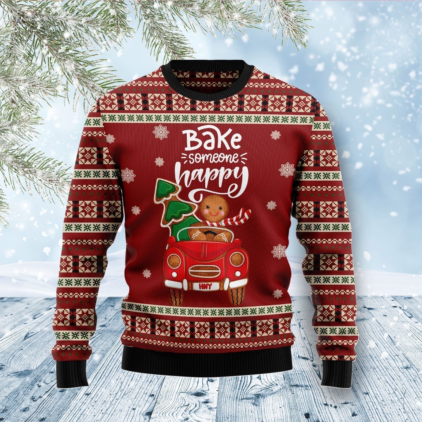 Bake Someone Happy Ugly Christmas Sweater For Men & Women Christmas Gift Sweater US2825 - WeCustomit