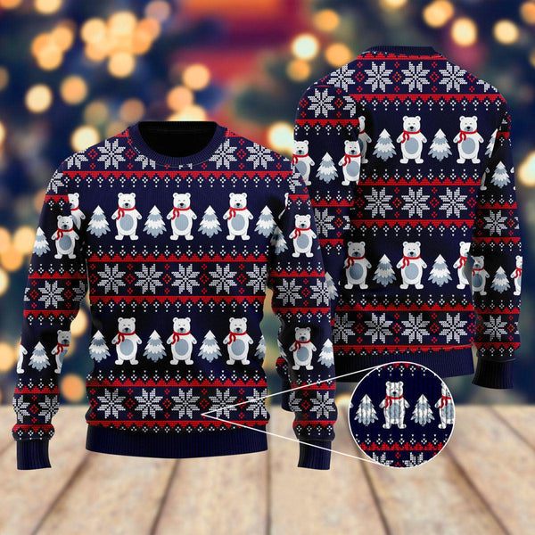 Bear Christmas In Somewhere Ugly Christmas Sweater For Men & Women Christmas Gift Sweater US1357 - WeCustomit
