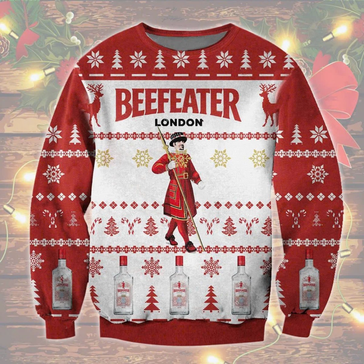 Beefeater Christmas Ugly Sweater - WeCustomit
