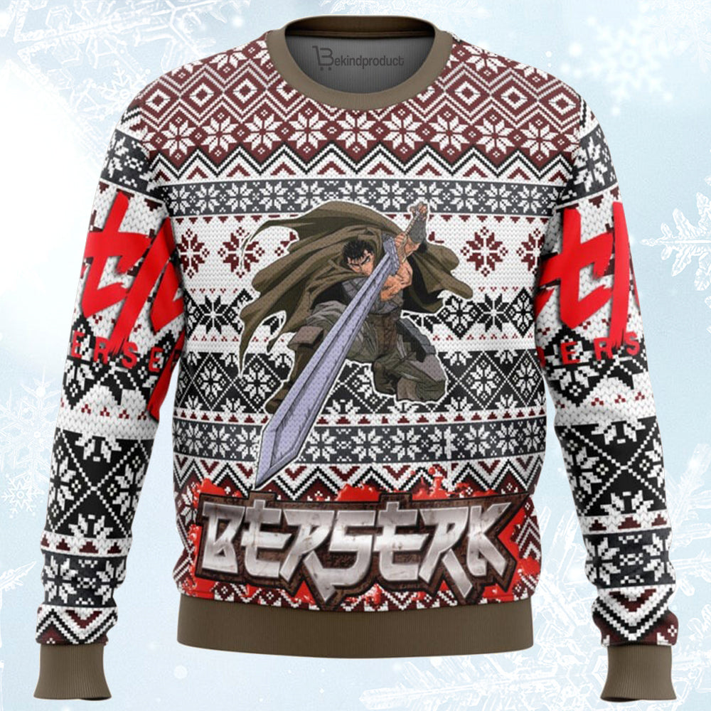 Berserk Guts Ugly Christmas Sweater For Men & Women Christmas Gift Sweater BH236 - WeCustomit