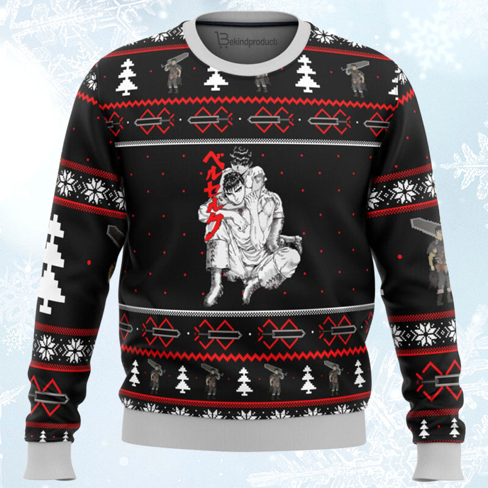 Berserk Guts and Casca Ugly Christmas Sweater For Men & Women Christmas Gift Sweater BH118 - WeCustomit