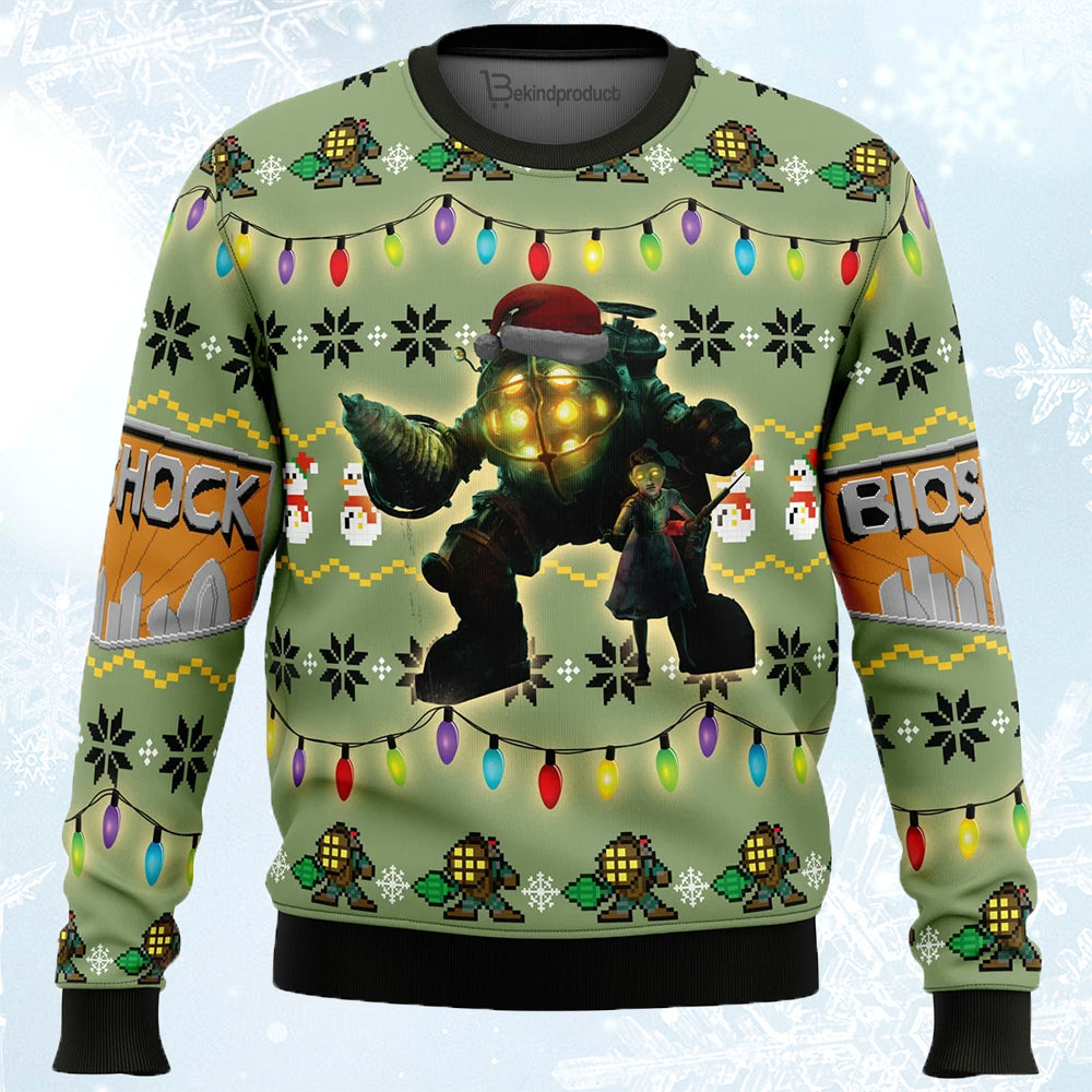 Big Daddy Bioshock Ugly Christmas Sweater For Men & Women Christmas Gift Sweater PT787 - WeCustomit