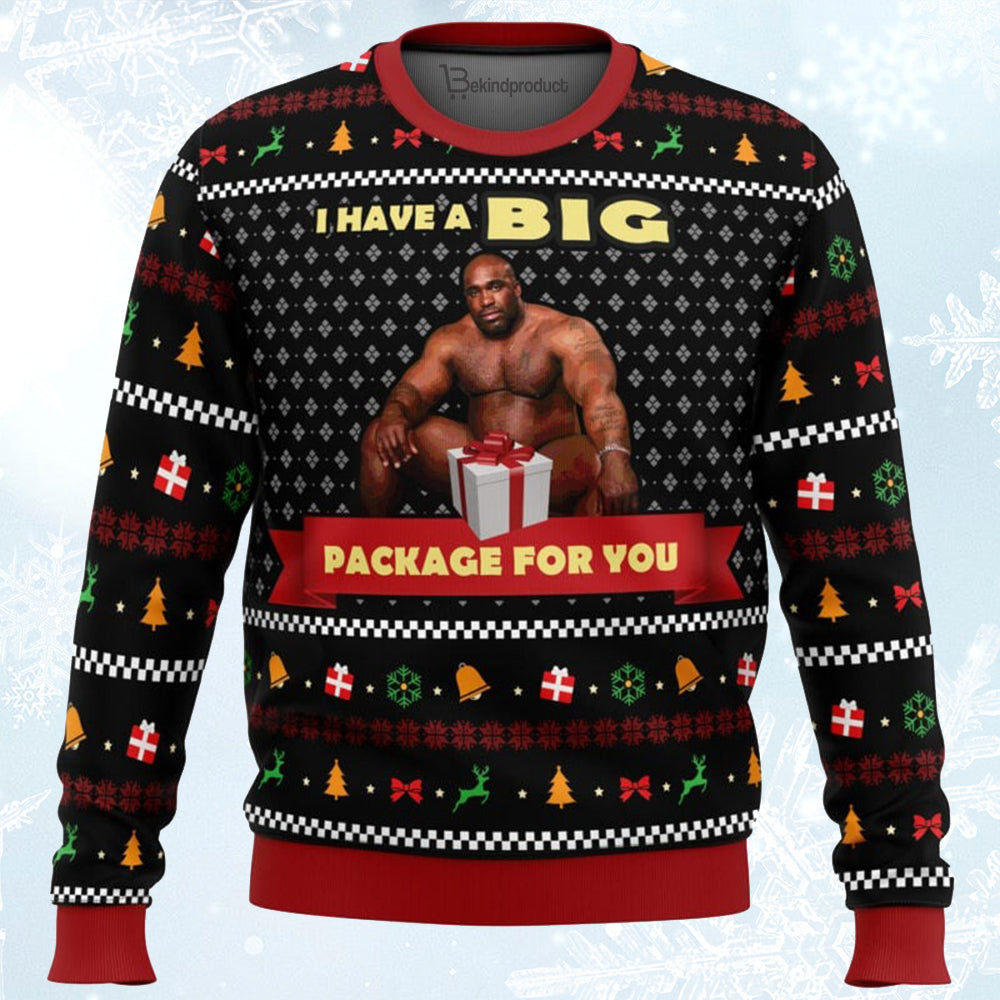 Big Package Barry Wood Meme Ugly Christmas Sweater For Men & Women Christmas Gift Sweater BH036 - WeCustomit