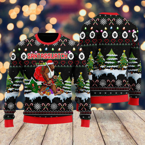 Bigfoot Merry Christmas Ugly Christmas Sweater For Men & Women Christmas Gift Sweater US1117 - WeCustomit