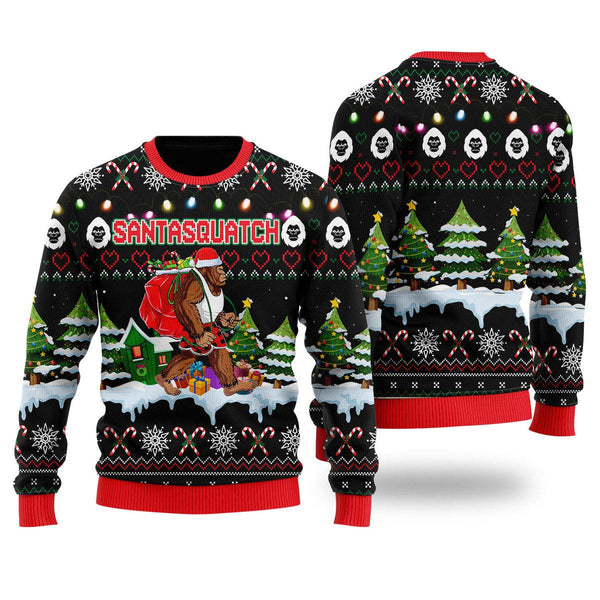 Bigfoot Merry Christmas Ugly Christmas Sweater For Men & Women Christmas Gift Sweater US1117 - WeCustomit