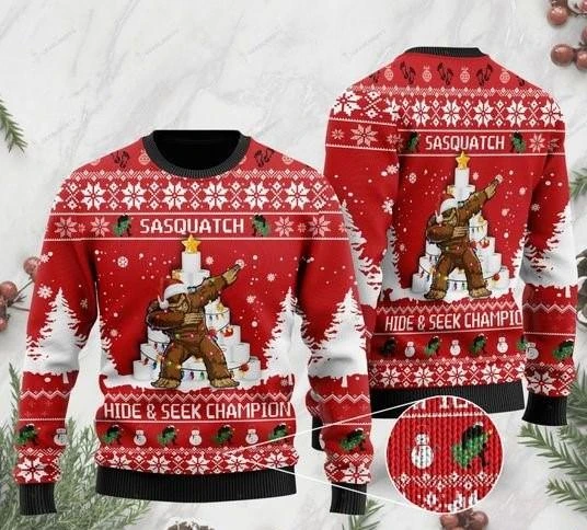 Bigfoot Ugly Christmas Sweater For Men & Women Christmas Gift Sweater US1672 - WeCustomit