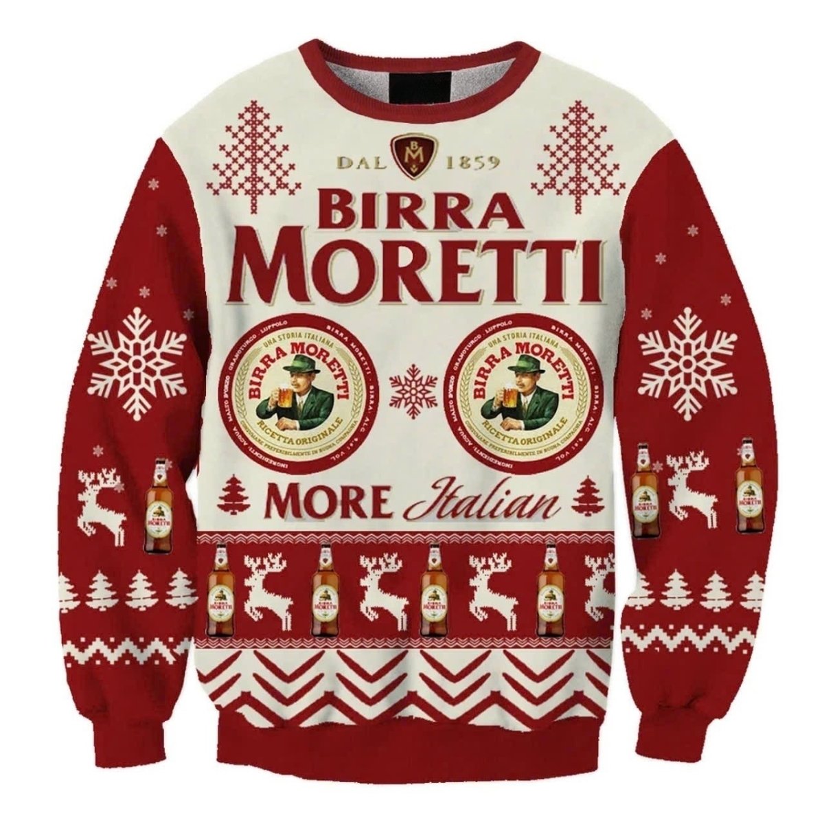 Birra Moretti Christmas Pinetree Ugly Sweater - WeCustomit