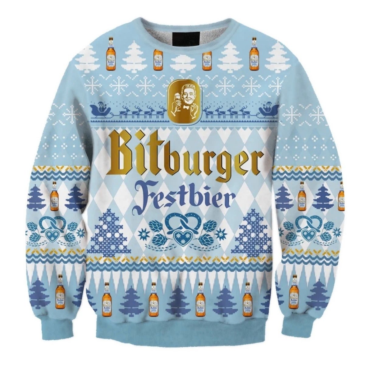 Bitburger Christmas Ugly Sweater - WeCustomit
