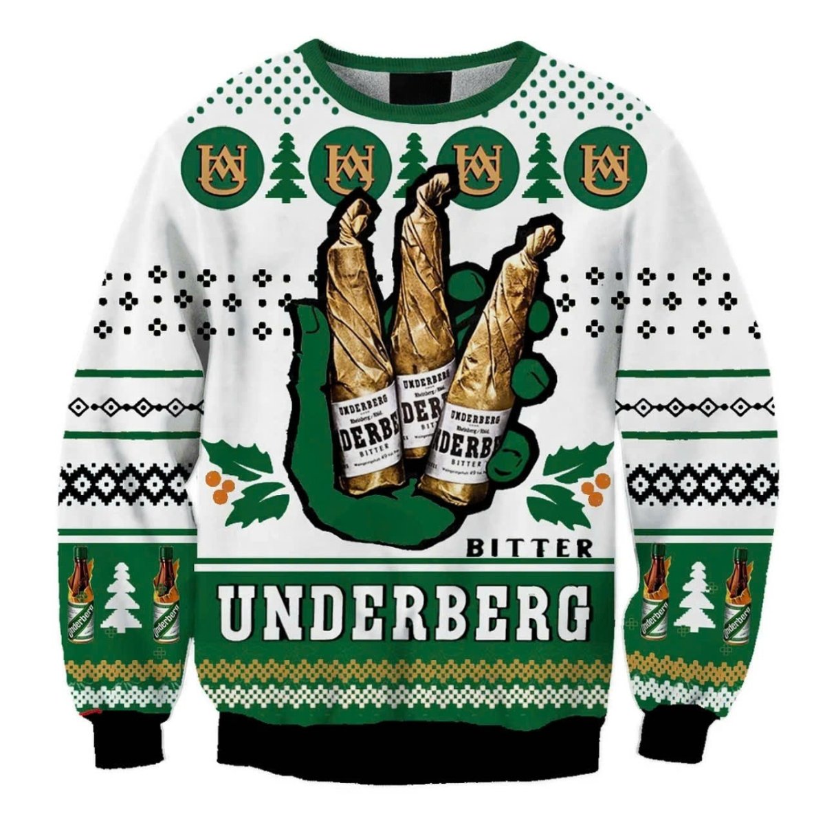 Bitter Underberg Christmas Ugly Sweater - WeCustomit