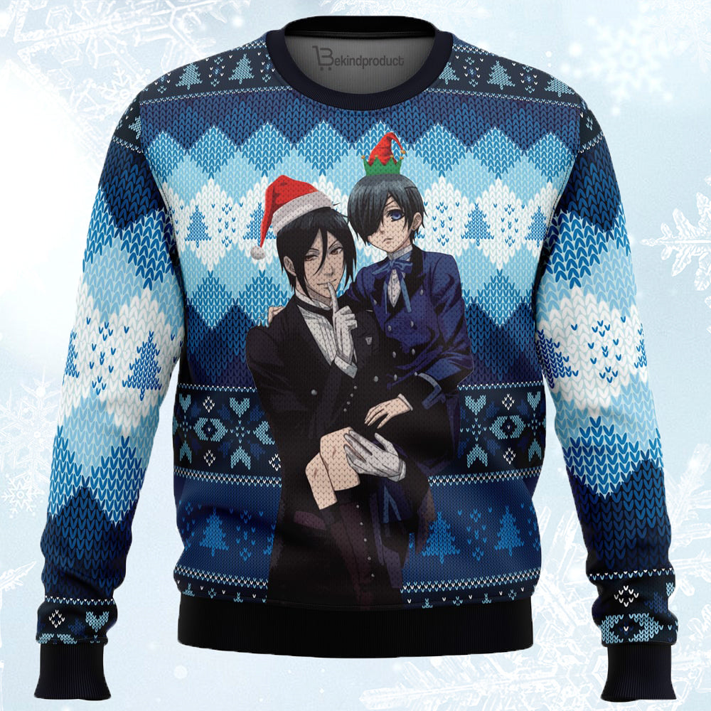 Black Butler Ugly Christmas Sweater For Men & Women Christmas Gift Sweater PT440 - WeCustomit