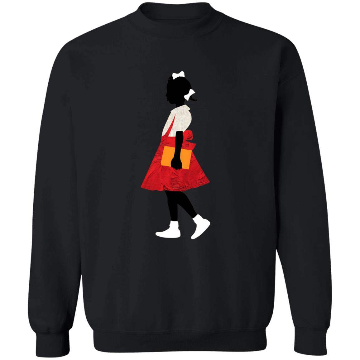 Black Girl In Red Dress Art Print Casual Sweatshirt - WeCustomit