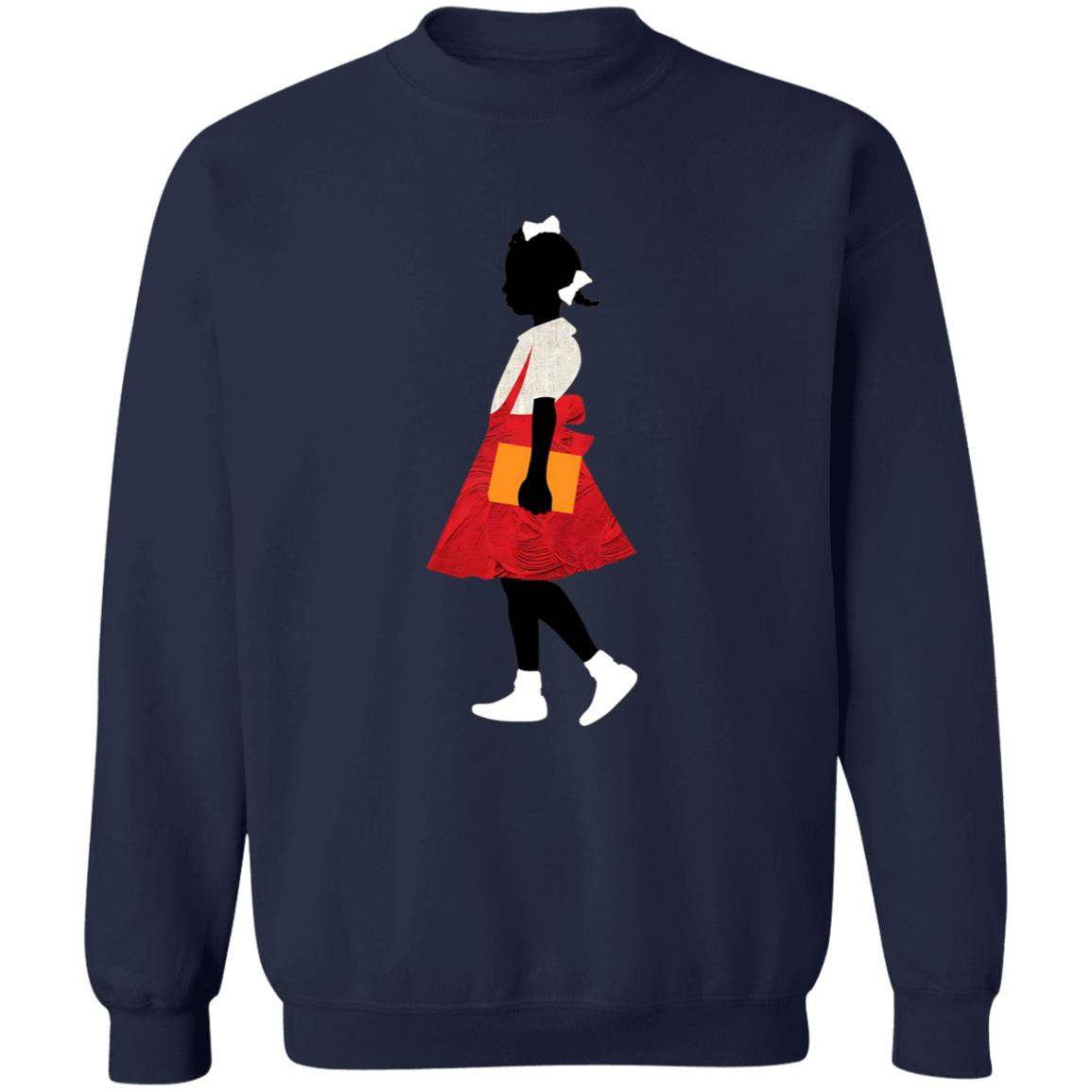 Black Girl In Red Dress Art Print Casual Sweatshirt - WeCustomit