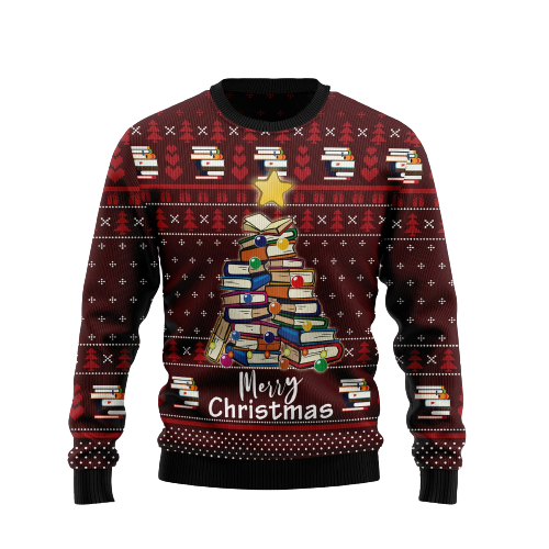Book Pine Ugly Christmas Sweater For Men & Women Christmas Gift Sweater US1522 - WeCustomit