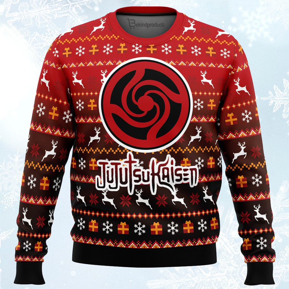 Bottons Symbol Jujutsu Kaisen Ugly Christmas Sweater For Men & Women Christmas Gift Sweater PT204 - WeCustomit