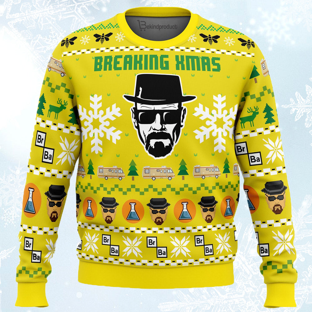 Breaking Xmas Ugly Christmas Sweater For Men & Women Christmas Gift Sweater PT515 - WeCustomit