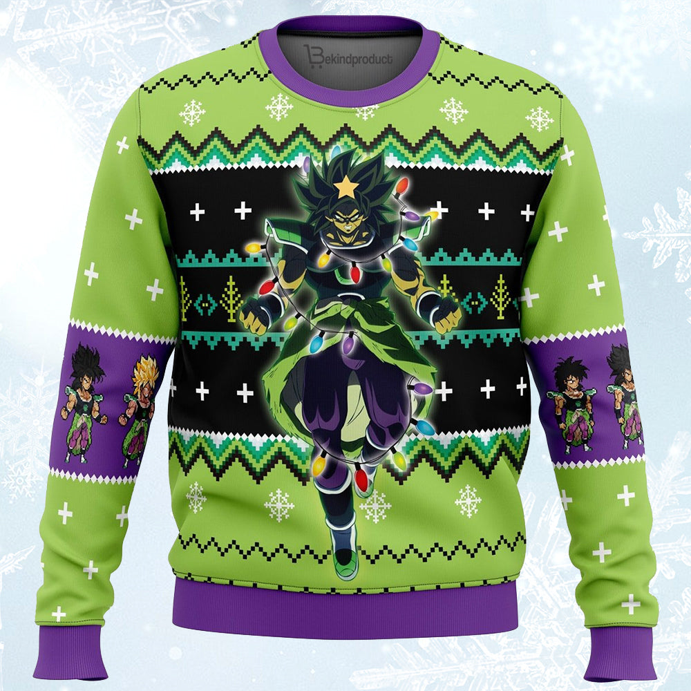 Broly Dragon Ball Z Ugly Christmas Sweater For Men & Women Christmas Gift Sweater PT077 - WeCustomit