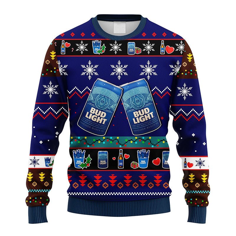 Bud Light Christmas Ugly Sweater - WeCustomit