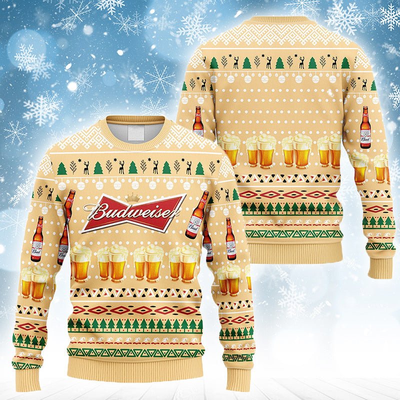 Budweiser Christmas Ugly Sweater - WeCustomit