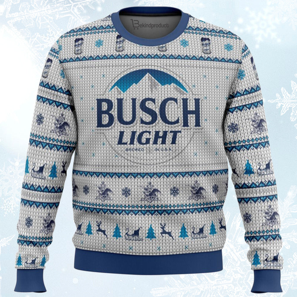 Busch Light Ugly Christmas Sweater For Men & Women Christmas Gift Sweater BH195 - WeCustomit