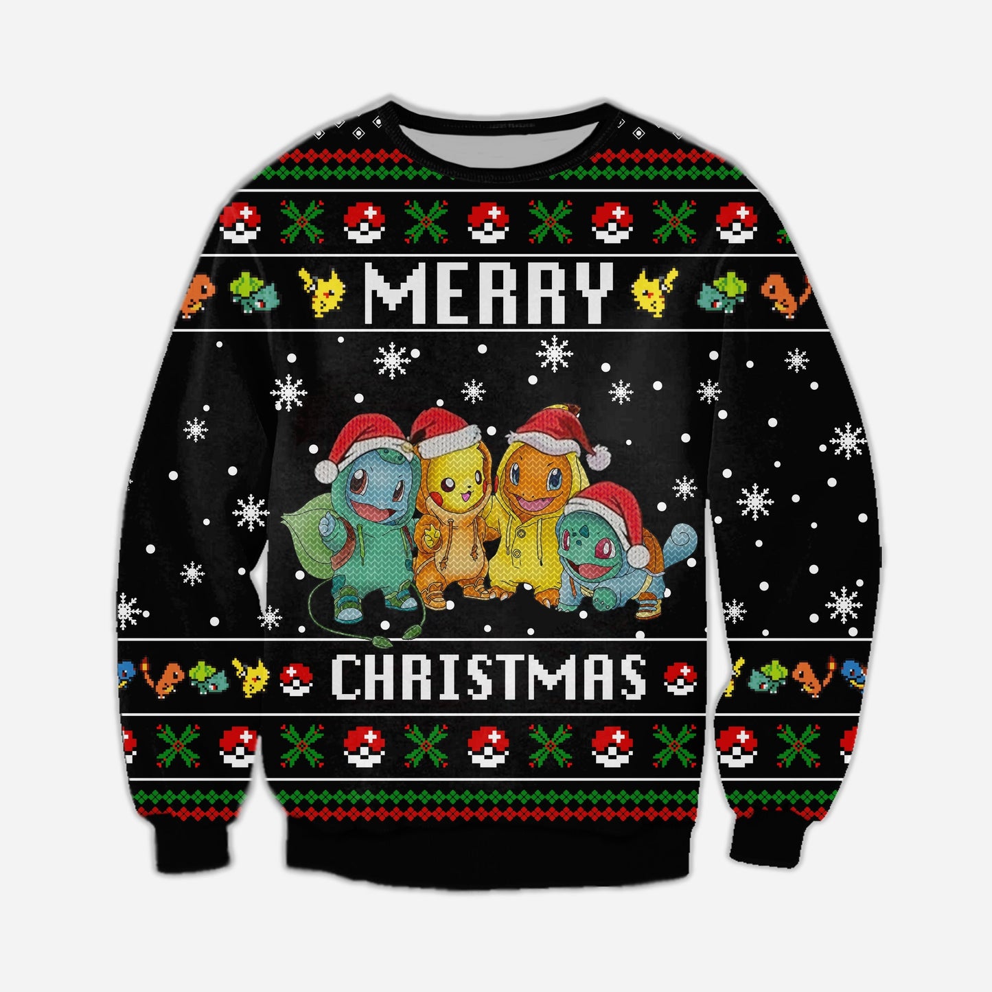 Pokemon Merry Christmas Ugly Christmas Sweater For Men & Women Christmas Gift Sweater CEE001 - WeCustomit