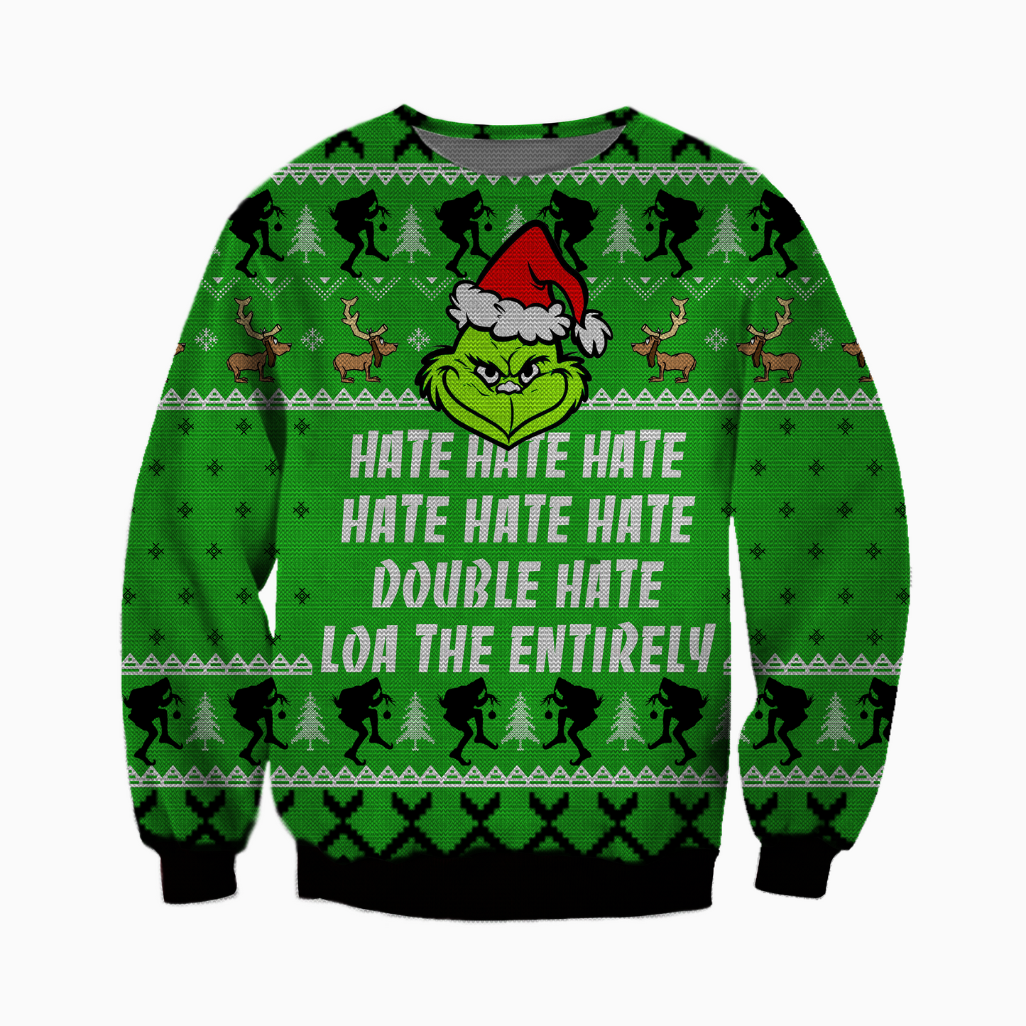 Hate Hate Hate Double Hate Ugly Christmas Sweater For Men & Women Christmas Gift Sweater CEE055 - WeCustomit