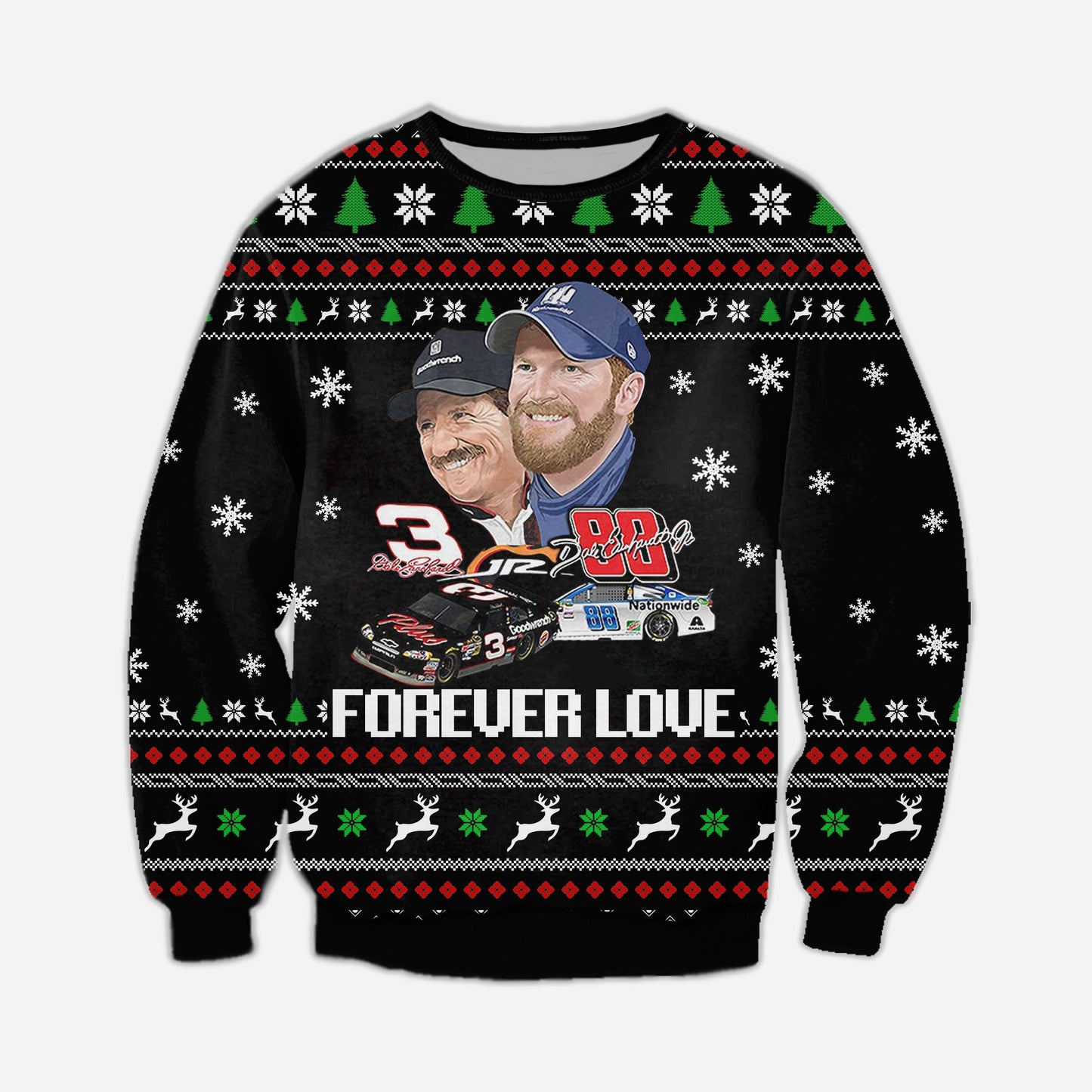Dale Earnhardt Forever Love Ugly Christmas Sweater For Men & Women Christmas Gift Sweater CEE060 - WeCustomit