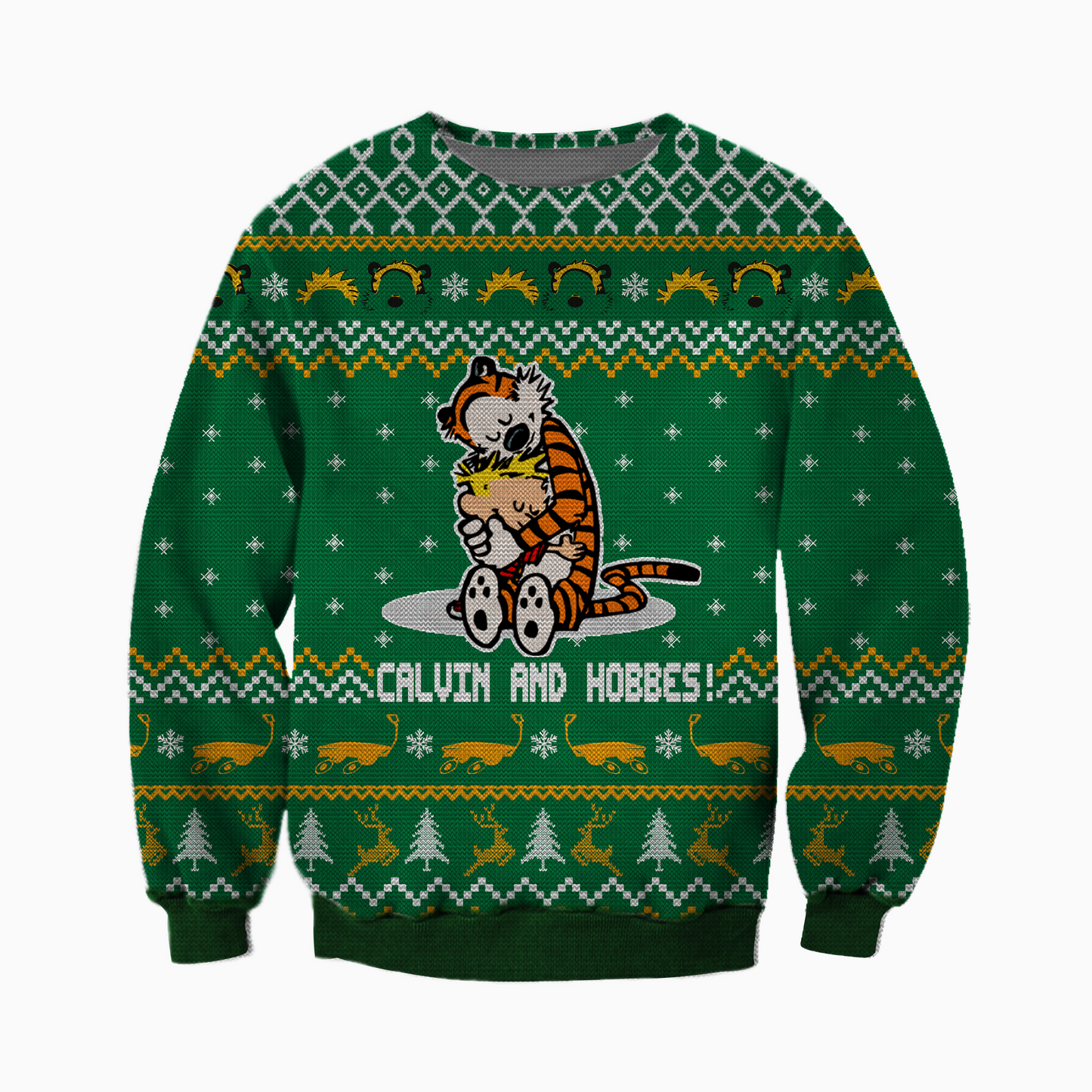 Calvin And Hobbes Ugly Christmas Sweater For Men & Women Christmas Gift Sweater CEE066 - WeCustomit