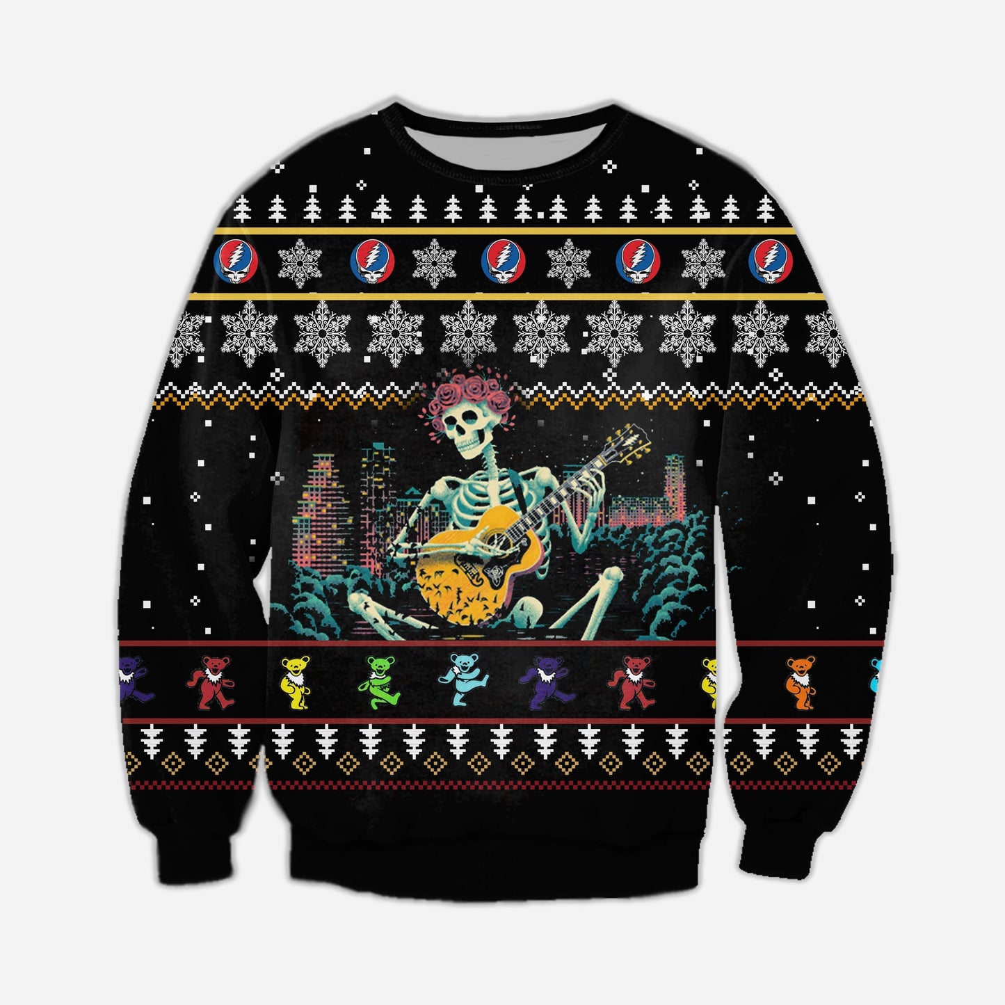 Skellington Grateful Dead Ugly Christmas Sweater For Men & Women Christmas Gift Sweater CEE070 - WeCustomit