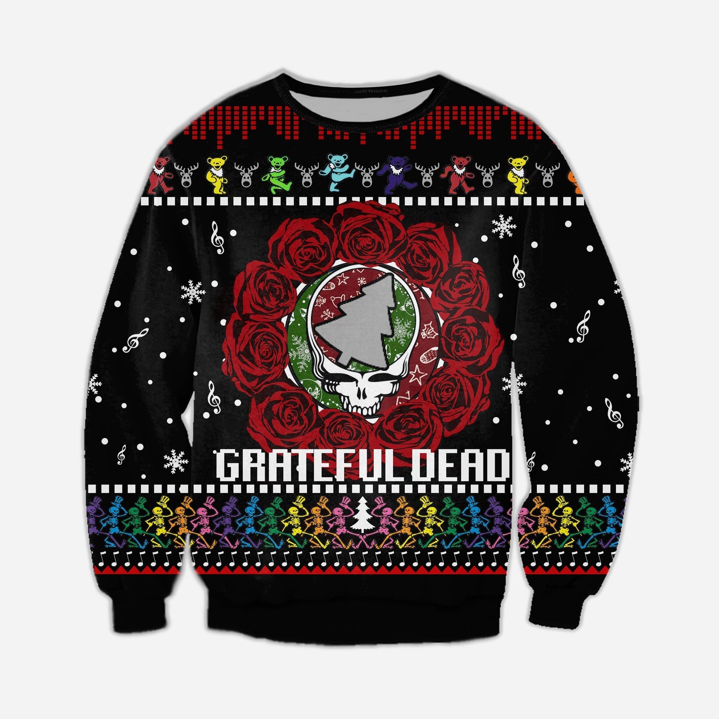 Grateful Dead Ugly Christmas Sweater For Men & Women Christmas Gift Sweater CEE072 - WeCustomit