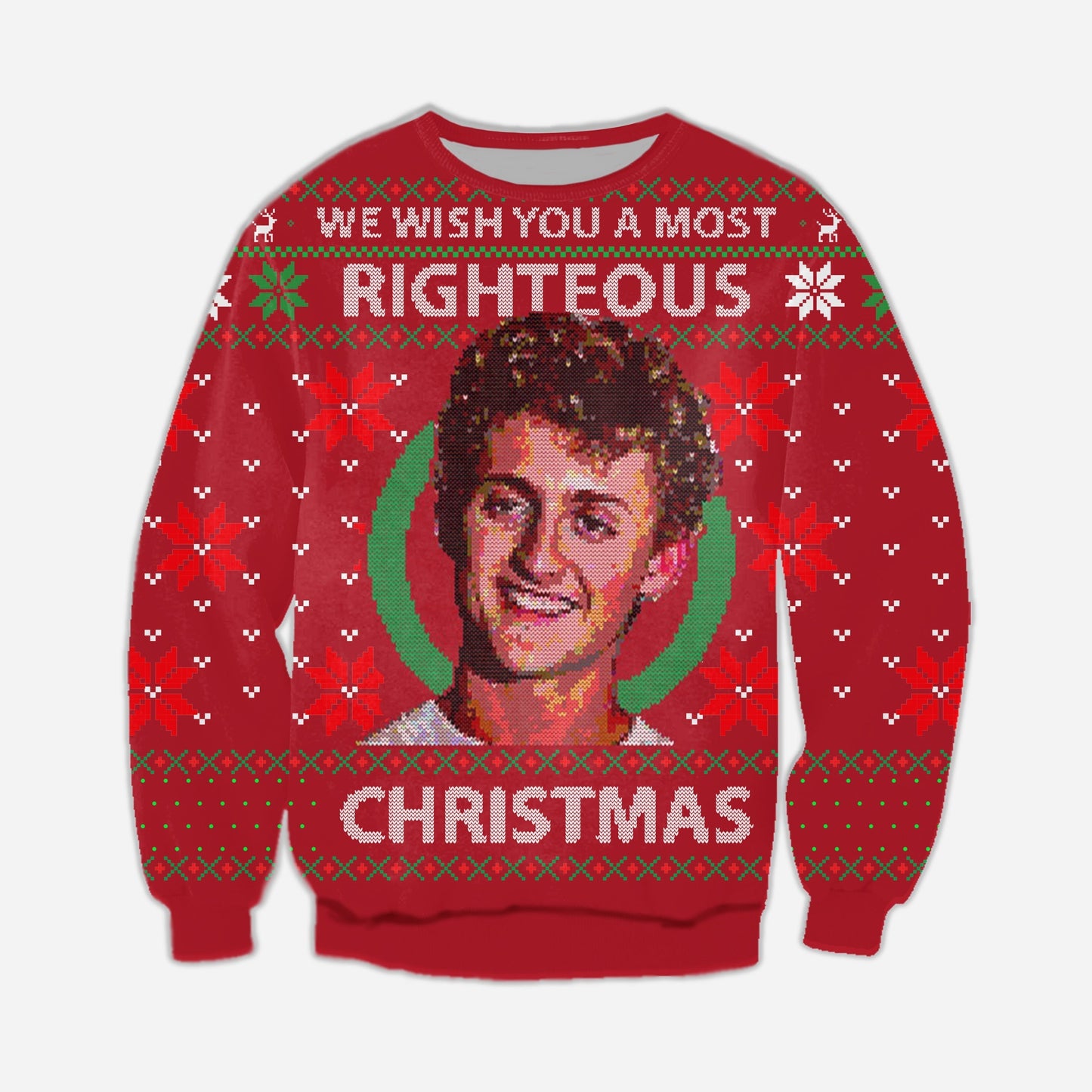 We Wish You A Most Righteous Christmas Ugly Christmas Sweater For Men & Women Christmas Gift Sweater CEE076 - WeCustomit