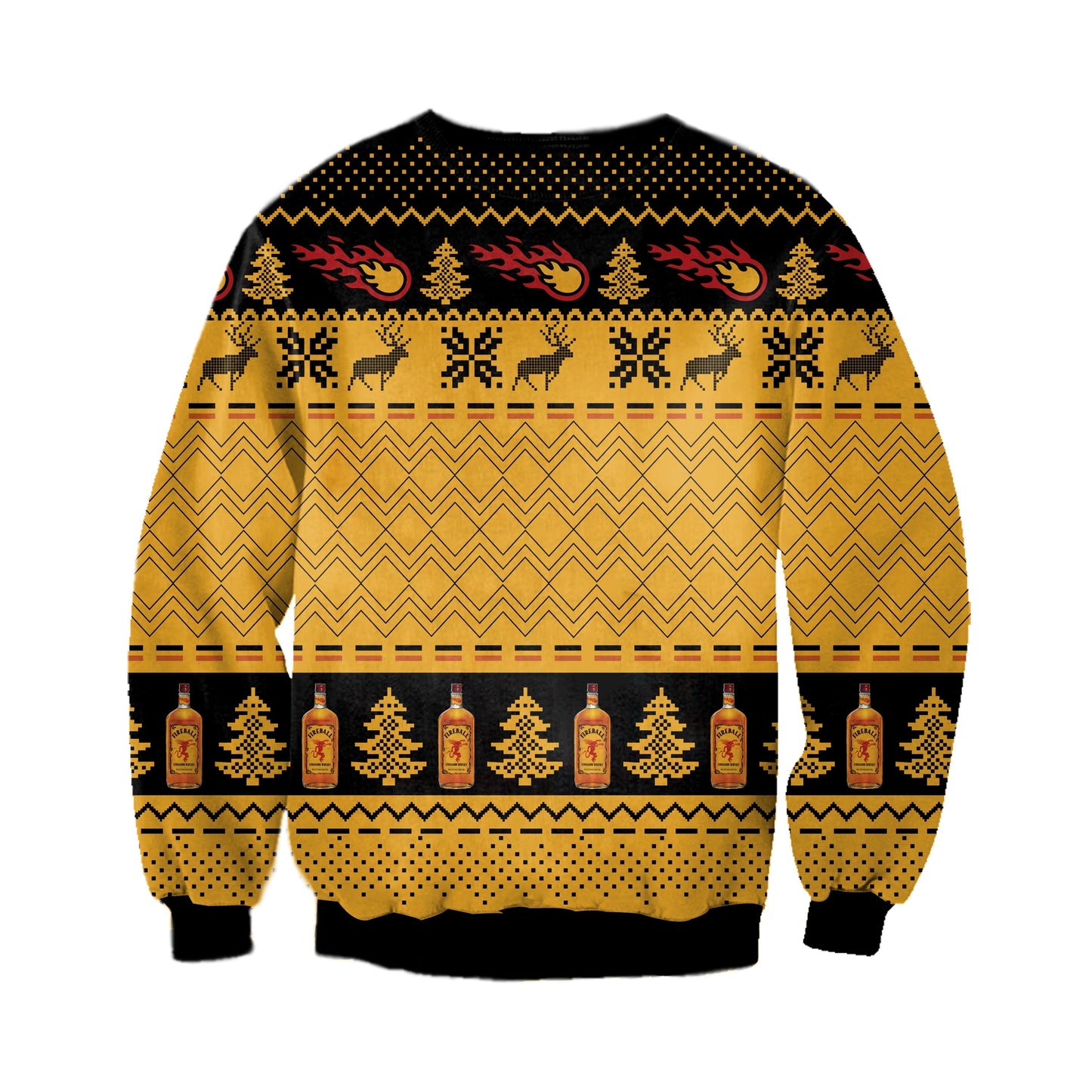 Christmas Fireball Whisky Ugly Christmas Sweater For Men & Women Christmas Gift Sweater CEE112 - WeCustomit