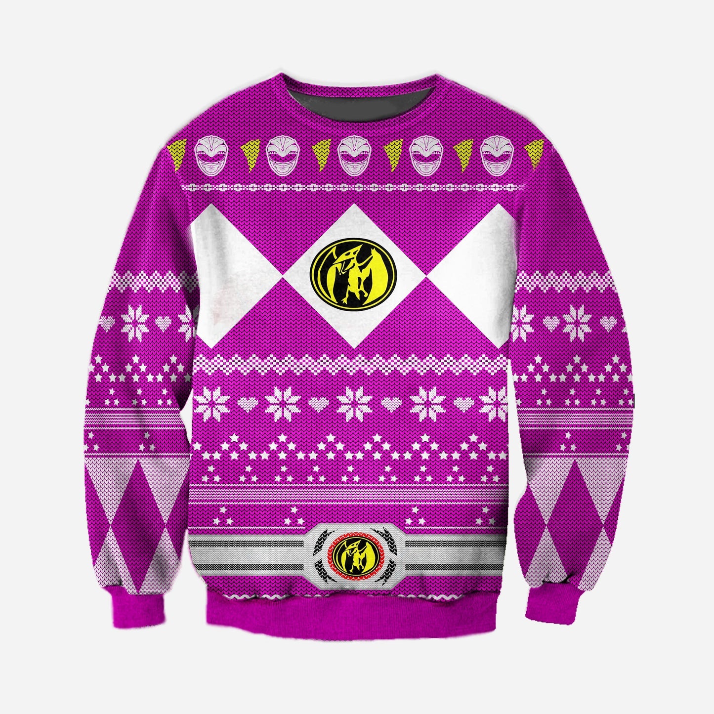 Pink Ranger Christmas Ugly Christmas Sweater For Men & Women Christmas Gift Sweater CEE125 - WeCustomit