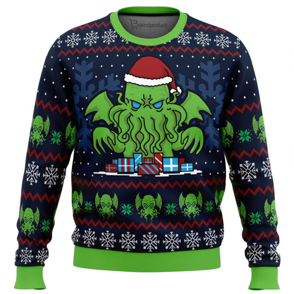 Call Of Christmas Cthulhu Ugly Christmas Sweater For Men & Women Christmas Gift Sweater BH316 - WeCustomit
