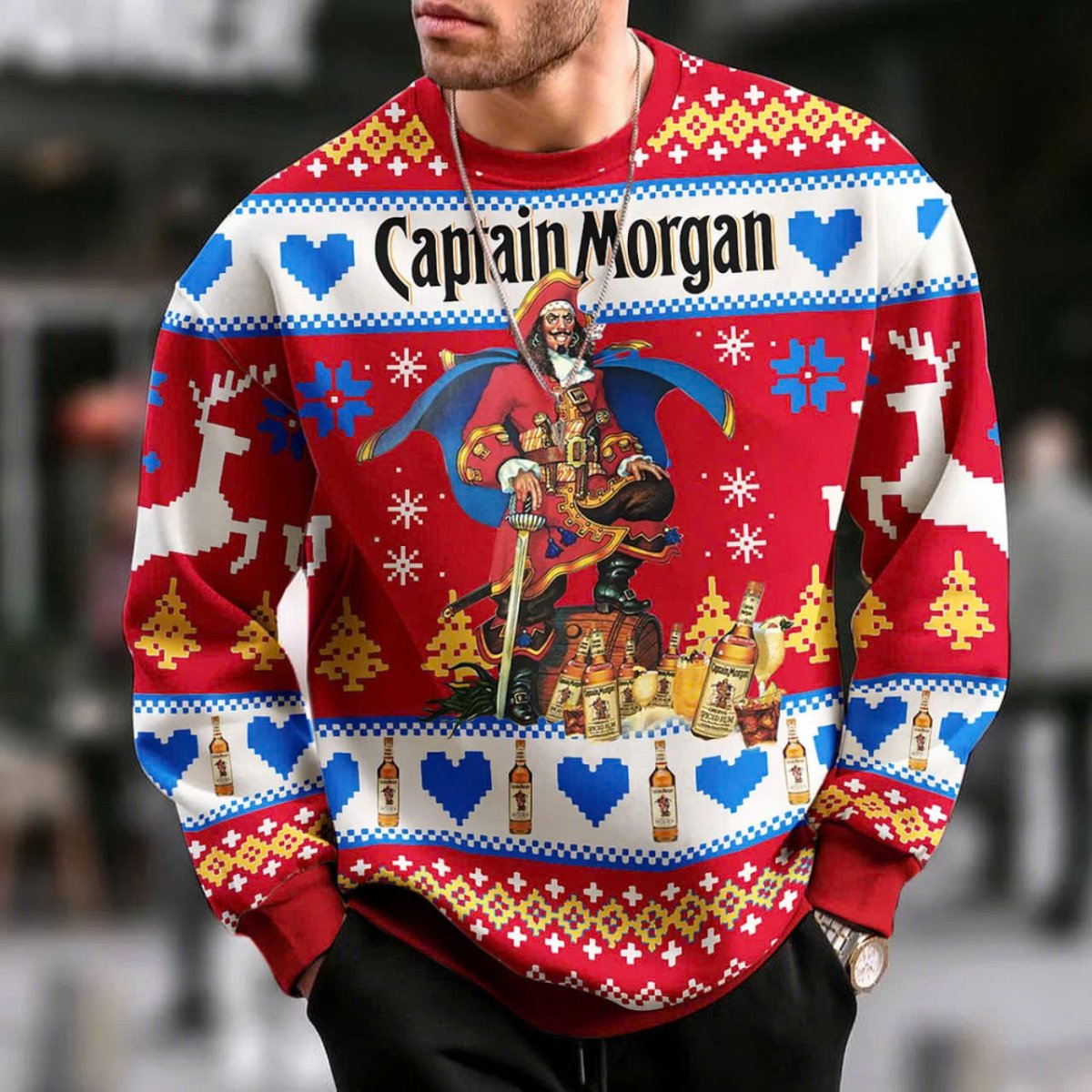 Captain Morgan Christmas Treasure Ugly Sweater - WeCustomit