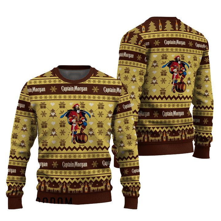 Captain Morgan Snowing Christmas Ugly Sweater - WeCustomit