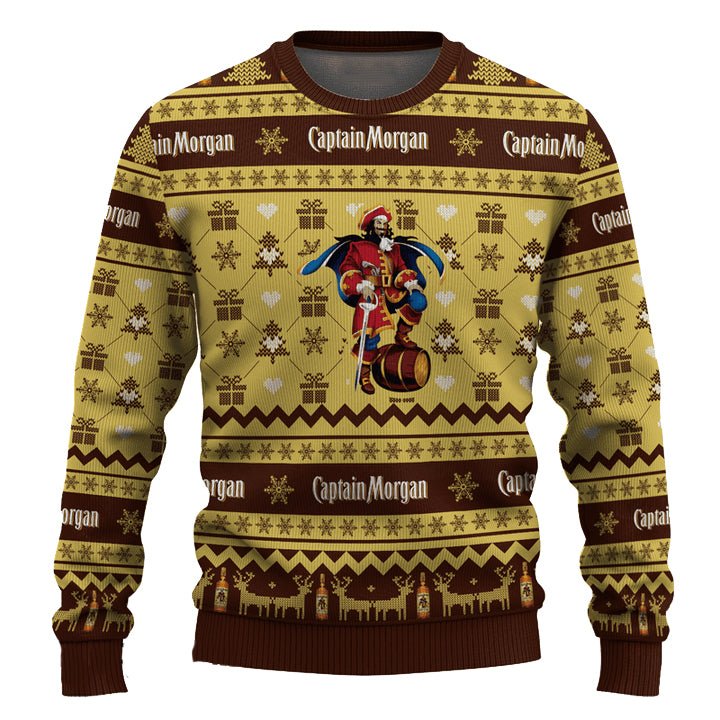Captain Morgan Snowing Christmas Ugly Sweater - WeCustomit