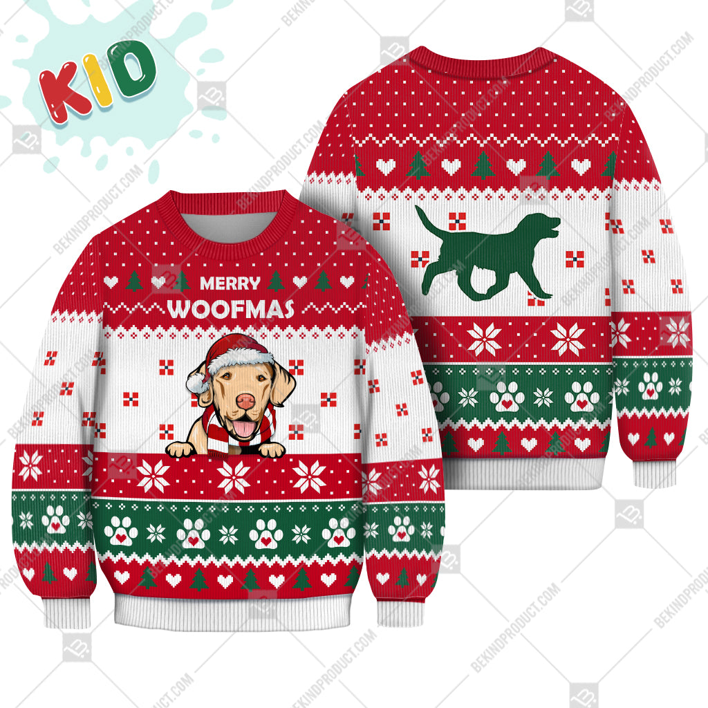 Chesapeake Bay Retriever Dog Christmas Paw Heart Print Ugly Christmas Sweater Print Sweatshirt - Best Gift For Christmas, Noel - WeCustomit